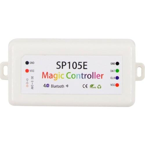 DC5-24V 2048 Pixels SP105E Magic LED Controller Bluetooth-compatible APP Controller WS2801 WS2811 WS2812B SK6812 LED Strip