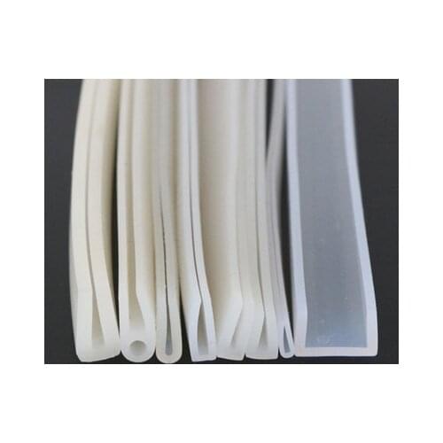 2 meters U-channel Silicone rubber shower door glass sealing tape Edge trim weathering edge guard