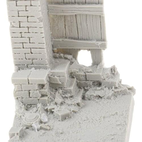 1/35th Military Battlefield Wall Ruins Model for Diorama Landscape Decor #2