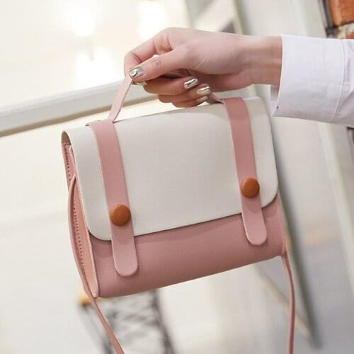 Women Messenger Bags Woman Bag 2020 PU Leather Women Fashion Solid Color Chain Shoulder Crossbody Ladies Phone Purse for Girl