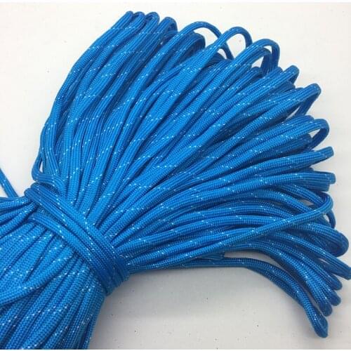 10Yards/Lot Mix color Paracord Bracelets Rope 7 Strand Parachute Cord CAMPING HiKING Blue
