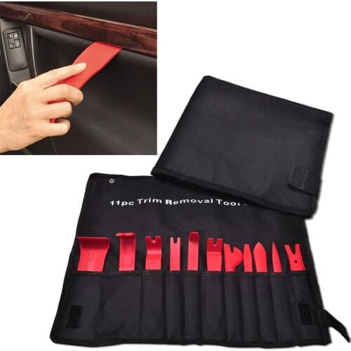 11PCS Car Trim Audio Door Panel Open Removal Molding Set Kit Pouch Pry Tool