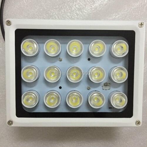 Lihmsek 15pcs Array White LEDs Illuminator Light CCTV Illumination Night Vision For Surveillance Camera Mixed Angle