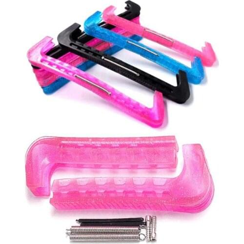 MagiDeal 2 pcs Soft Plastic Ice Hockey Figure Skate Blade Guard Cover Protective Non-slip Prevent Skate Shoes Protector 32cm