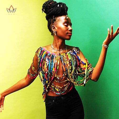 2020 Ankara Beautiful Multi Strand Necklace Cape African Bold Colorful Long Exotic Jewelry Anfrica Handmade Necklaces SP022