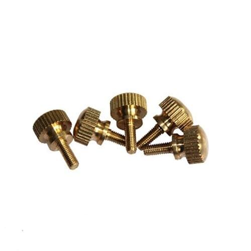 5pcs M3 M4 M5 M6 brass high head hand screw round hair straight grain handle screws