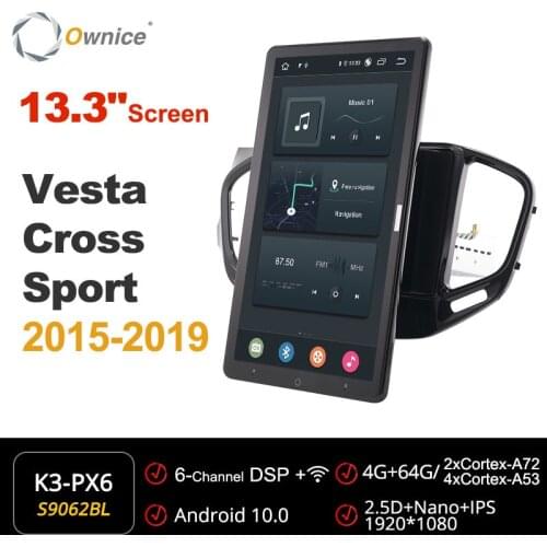 Ownice Auto Rotatable 1920*1080 13.3" Android Car Multimedia for LADA Vesta Cross Sport 2015 2017 2018 2019 Car Radio 1din Audio