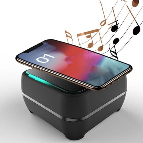 5W Wireless Phone Charger Bluetooth 5.0 Wireless Charging Speaker For Phone Smartphones Bluetooth Speaker Phone Charging Stand