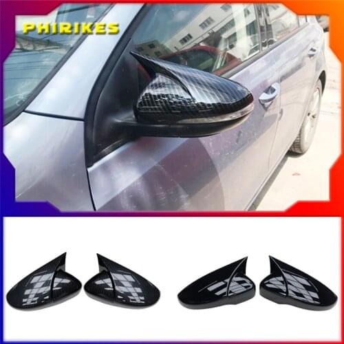 Side Rearview Mirror Caps Cover For Volkswagen for VW Golf 6 GTI MK6 2009-2014 Door Wing Mirror Cover Trims Trim Holder