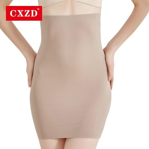 CXZD High Waist Shaper Women Slimming Shaping Underwear Super Elastic Control Slips Body Shaper Tummy Control Half Slip