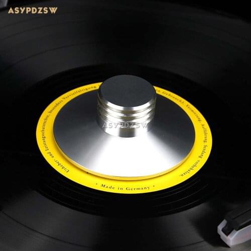 Elvon Silver metal LP Vinyl Turntable disc stabilizer Record Weight/Record Clamp