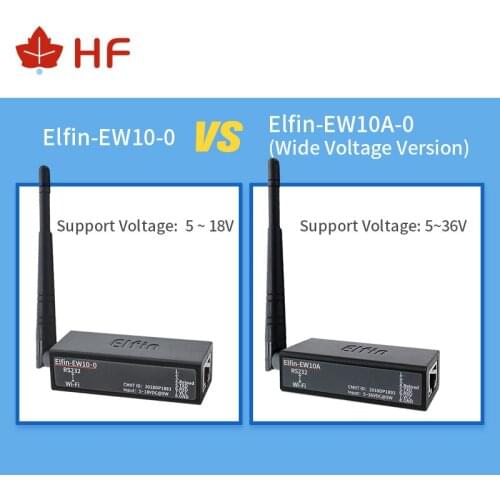HF Smallest Elfin-EW10A-0 Wireless Networking Devices Modbus TPC IP Function RJ45 RS232 to WIFI Serial Server