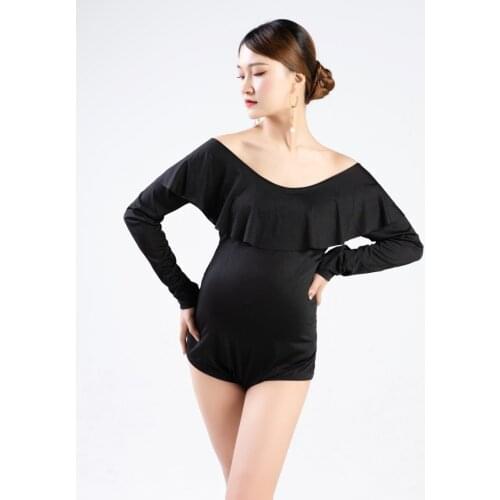 Cotton pregnancy maternity photography props shoulder sleeveless obstetric solid clothes take pictures