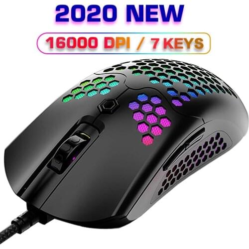 16000 DPI RGB Gaming Mouse 2020 New Adjustable 7 keys mice PAW 3325 Sensor E-sports wired mouse for Windows 2000/XP/Vista/7/8/10