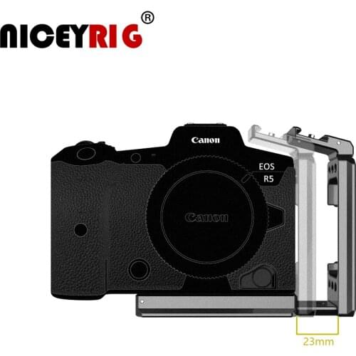 Niceyrig L-bracket for Canon EOS R5/R6 with Cold Shoe Mount