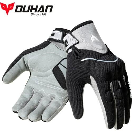 Summer Breathable DUHAN Motorcycle Gloves Touch Screen Gloves Motocross Knight Racing Riding Gloves Motorcycl Rider Glove