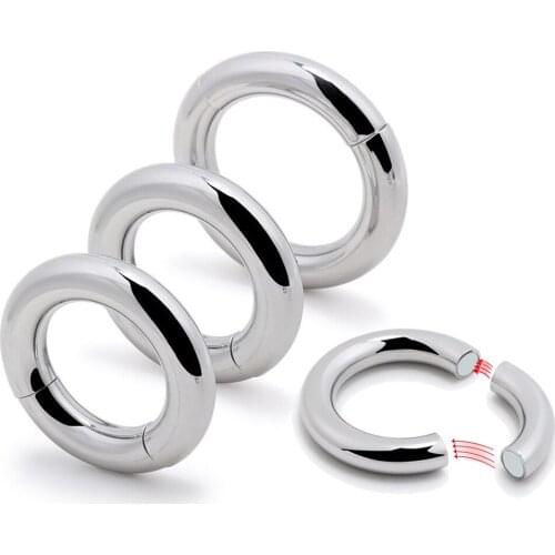 Magnet Physiotherapy Penis Ring Magnetic Weight-bearing Cock Ring Scrotum Stretcher Sex Toys for Men Delay Ejaculation Lock Ring