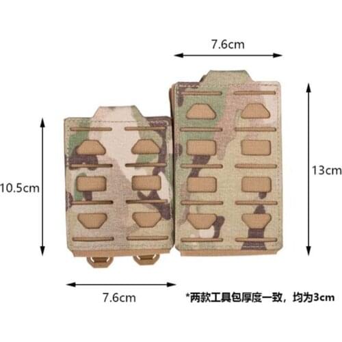 Molle System Laser-cut Magazine Pouch Airsoft Tactical AK AR 95 Rifle Pistol Mag Pouch