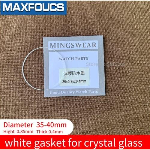 Plastic white gasket for crystal glass Internal diameter 35-40mm Thickness 0.4 hight 0.85mm Watch parts Watch Accessories，1pcs