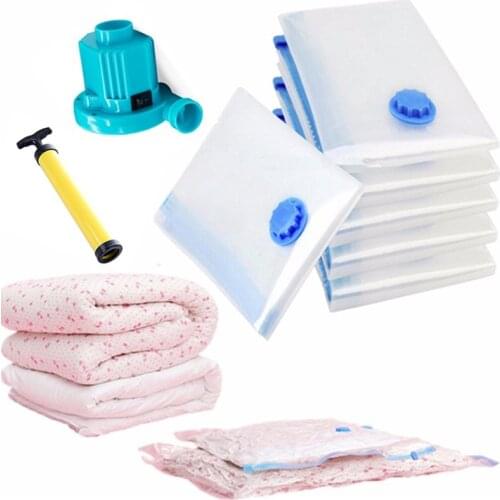 Vacuum Bag Storage Bag Home Organizer Transparent Border Foldable Clothes Organizer Seal Compressed Travel Saving Bag Package