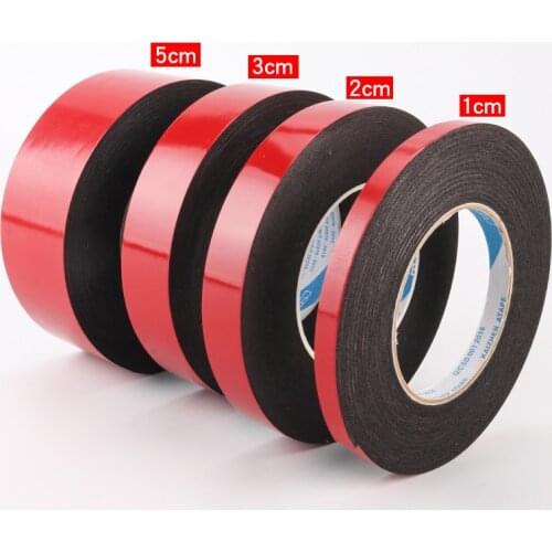 Wide 8-30mm Foam Double Sided Adhesive High Viscosity Black Sponge Automobile Adhesive Tape Mounting Fixing
