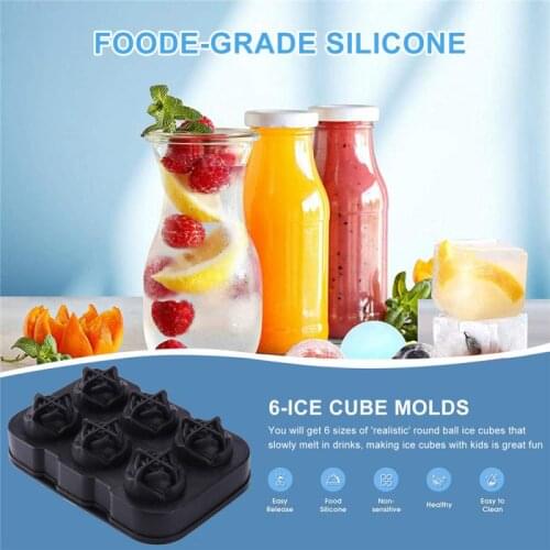 Silicone Rose Flower Ice Mold Food Grade Ice Tray Black New OPP Bag Kitchen Bar Bar Tool Practical Creative Modeling