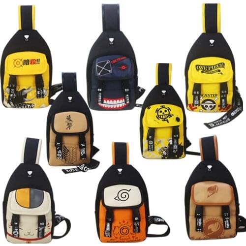 Cosplay Crossbody Bag Anime Fairy Tail One Piece Shoulder Satchel Tokyo Ghoul Teenager Casual Travel Outdoor Gift