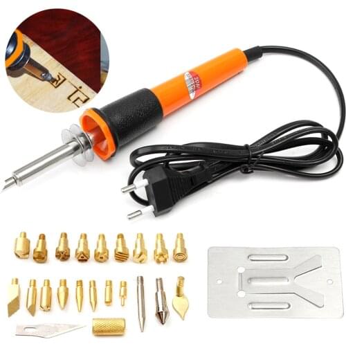 Super PDR 25in1 Electric Soldering Iron Kit EU/UK/US Plug 60W Wood Burning Electronic Iron Pen Set Kit Comfort Grip Hand Tools