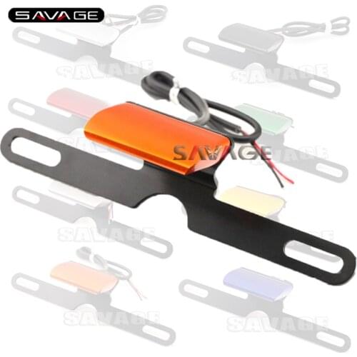 License Plate Holder LED For 390 DUKE RC 125 200 Motorcycle Accessories 690 DUKE SMC SMC-R LC4 LED CNC Light
