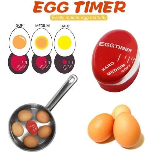 Resin Material Egg Timer For Perfect Boiling Eggs By Temperature Kitchen Helper Egg Timer Red Timer Tools Color Changing Timer