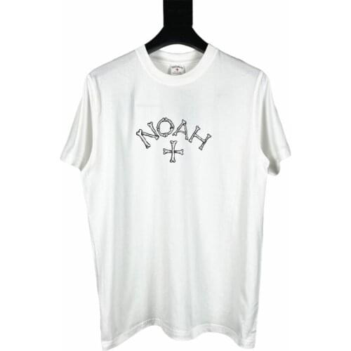 Hip Hop Noah T Shirt 2021 Men Women Casual 1:1 High Quality Streetwear Bones Cross Core Logo Print Tee Black White NOAH Tops
