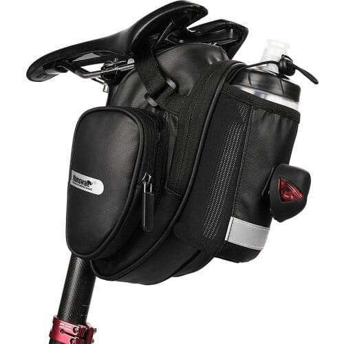 Rhinowalk Bicycle Seat Pack Bag Bike Cycling Wedge Pack Waterproof Cycling Pannier Saddle Bag for Mountain Road MTB Bike Bag