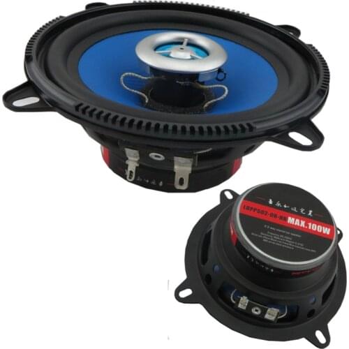 High quality 5" 2-way Audio Speakers Speaker Blue 5 Inch Two Coaxial Car car stereo 2pcs coaxial speaker 100 Watts