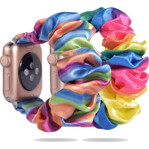 Women Scrunchie band for apple watch 5 band 38mm 40mm 42mm 44mm iwatch series 5 40mm 38mm 4 3 2 1 watchband bracelet Accessories