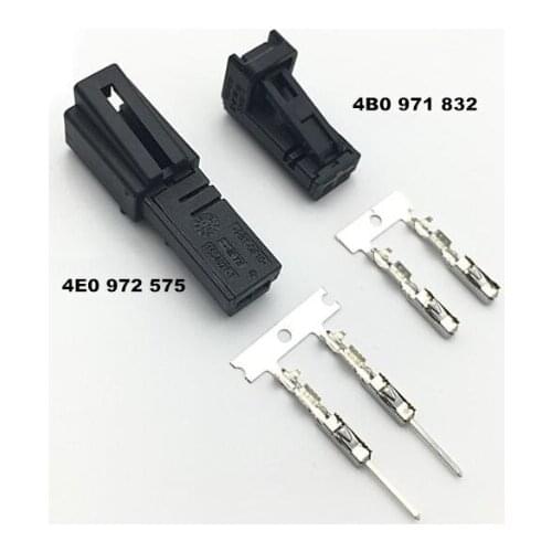 100 sets 2 Pin Interior LED Light Socket Door Lamp Connector Plug 4B0 971 832 4E0 972 575