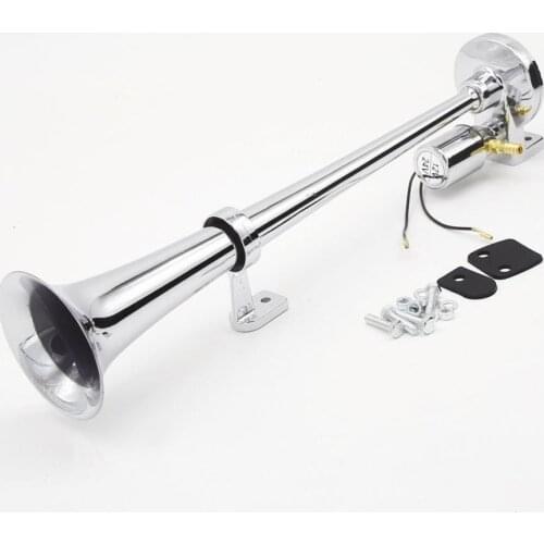 12V/24V Car Truck Van Boat Single Trumpet 18" Air Horn Kit 150db