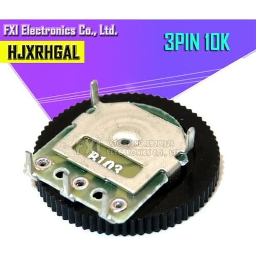 5pcs Double Gear tuning potentiometer B103 10K 3pin 16*2mm Dial Potentiometer