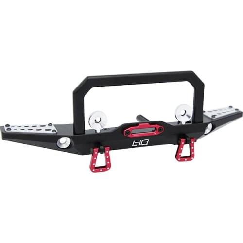 Aluminum Front Bumper with Winch Mount Light Bucket Fairlead for Traxxas TRX4 Axial SCX10-II