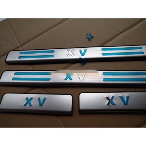 Car scuff plates stainless steel door sill strip welcome pedal auto accessories For Subaru XV 2012- 2019 4pcs Car styling