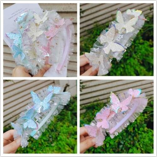 Butterfly headband Bachelorette Hen Party kids girls adult birthday Tiara Crown Beach Wedding Bridal Shower Hair Accessories