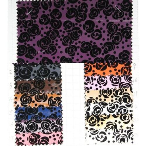 Free shipping cheap price Flocked flowers synthetic PU leather/ faux leather fabric/ synthetic leather material wholesale