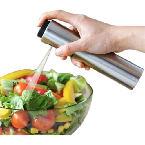Stainless Steel Spray Bottles Refillable Oil Vinegar Mist Spraying Bottle Water Pump Gravy Boats Grill BBQ Sprayer Kitchen Tools