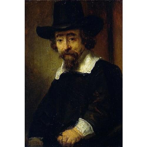 Dr Ephraim Bueno Jewish Physician and Writer Rembrandt van Rijn oil Painting Canvas Art Reproduction High quality hand painted