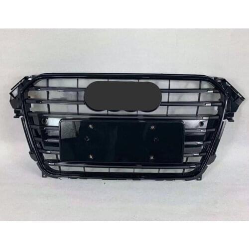 For S4 Style Front Sport Hex Mesh Honeycomb Hood Grill Gloss Black for Audi A4/S4 B8.5 2013-2016