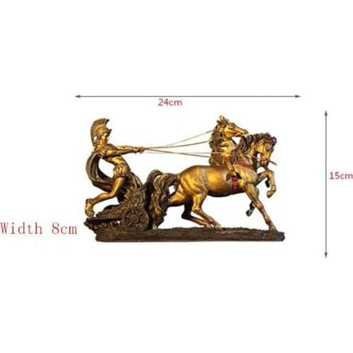 ANCIENT ROME ORNAMENT SCULPTURE SPARTAN CHARACTER STATUE RESIN SPARTAN CARRIAGE WARRIOR FIGURINES HOME OFFICE DECORATE CRAFTS