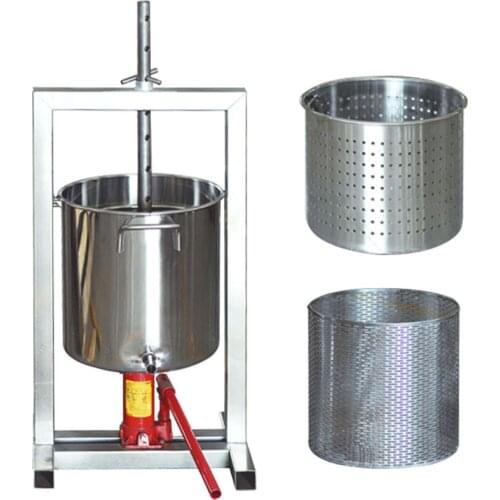 Fruit Press Crusher 304 Stainless Steel Cider Wine Juice Press Grinder Hydraulic Jack Pressing Plate Juice Making Grinder Pulpin