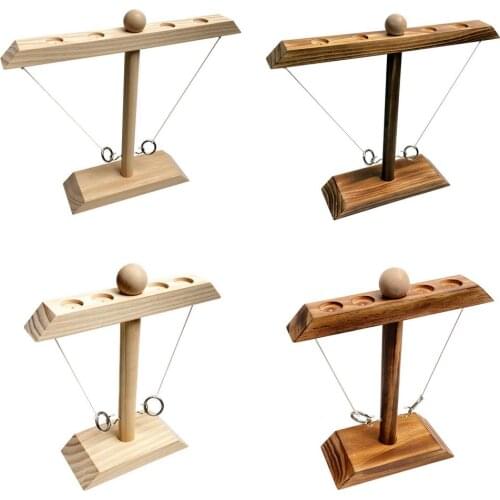 Ring Toss Game Throwing Hook Game Interactive Wooden Ring Toss Hooks Outdoor Drinking Throwing Game Toy Ring Shooting Activities
