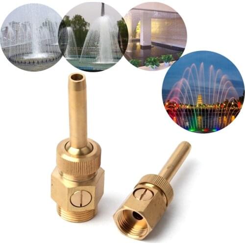 5pcs 1/2"~1" Brass Landscape Fountain Nozzles Universal Direct Jet Nozzle With Valve Park Square Landscape Fountain Spinklers