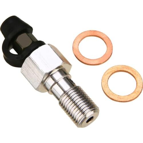 Motorcycle Scooter M10x1mm Steel Brake Caliper Air Bleed Screw Nipple Banjo Bolt For Dirt Bike Off-road ATV Parts Accessories