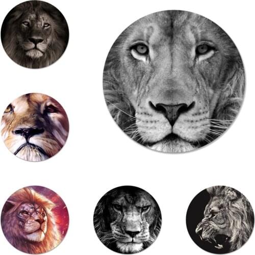 58mm Lion Alpha Male Lovely Design Icons Pins Badge Decoration Brooches Metal Badges For Backpack Decoration